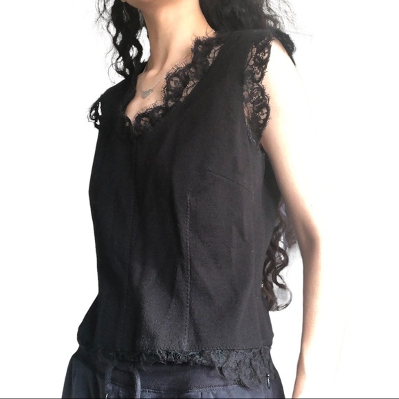 Amuleti vintage lace trim wool Blouse - Picture 5 of 16